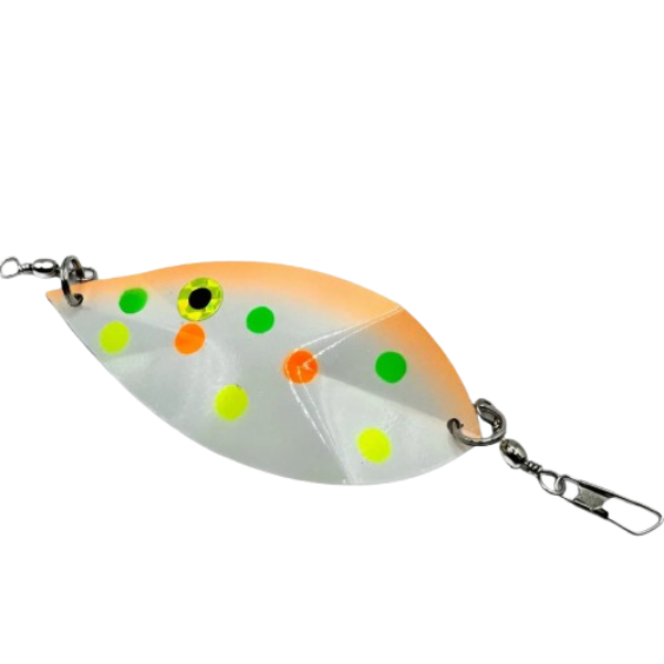 Magnum Willow Leaf Dodger Creamsicle color blade