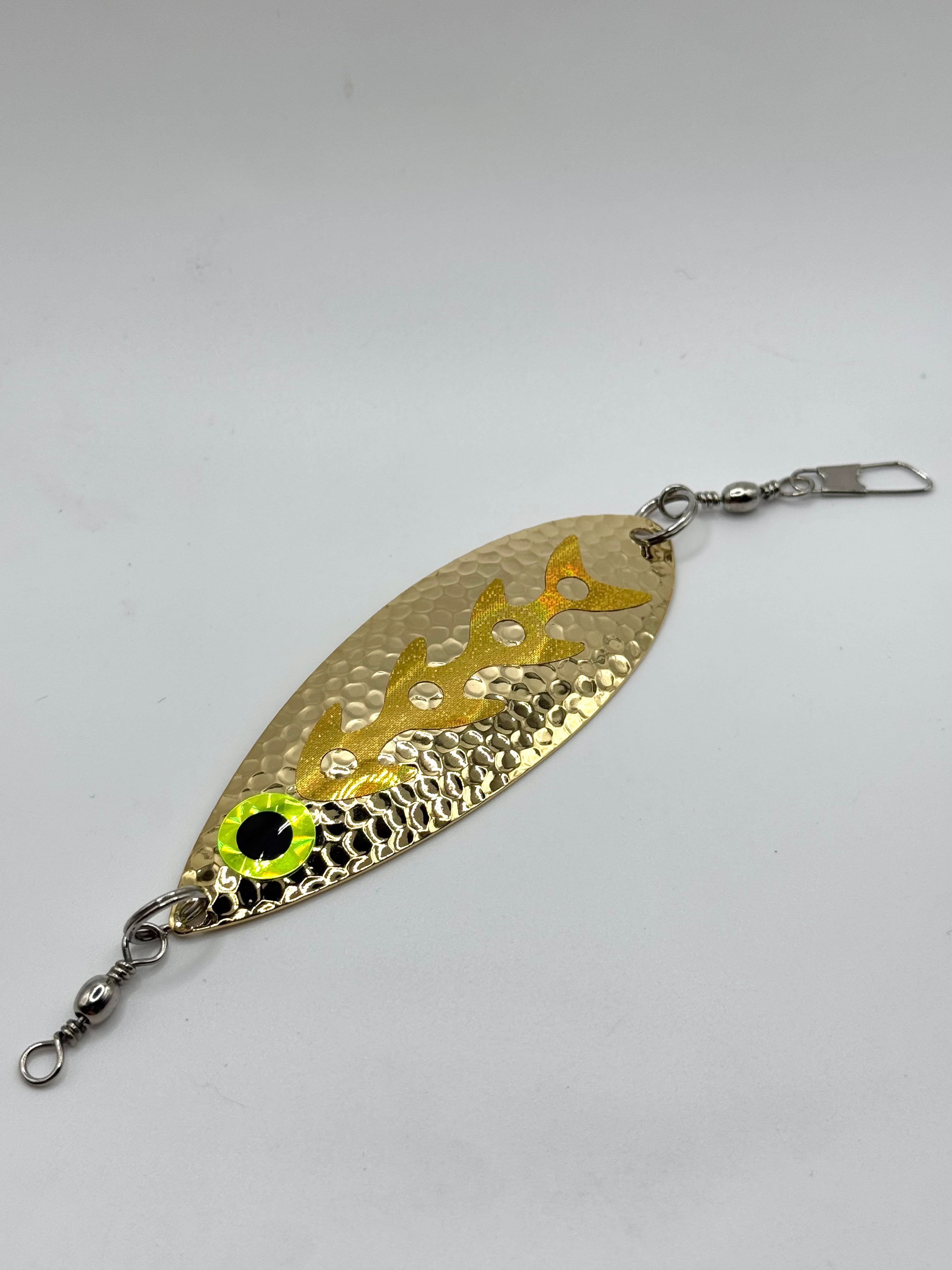 3.75 inch Hammered Gold Leaf Dodgers