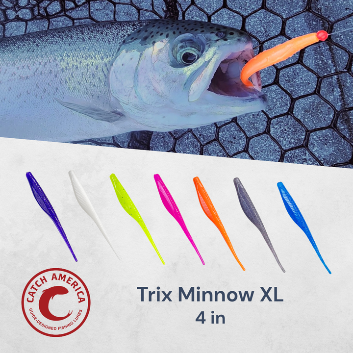 Trix Minnow XL 4" - Trout Soft Bait - 5 Pack for trout - Catch America product image