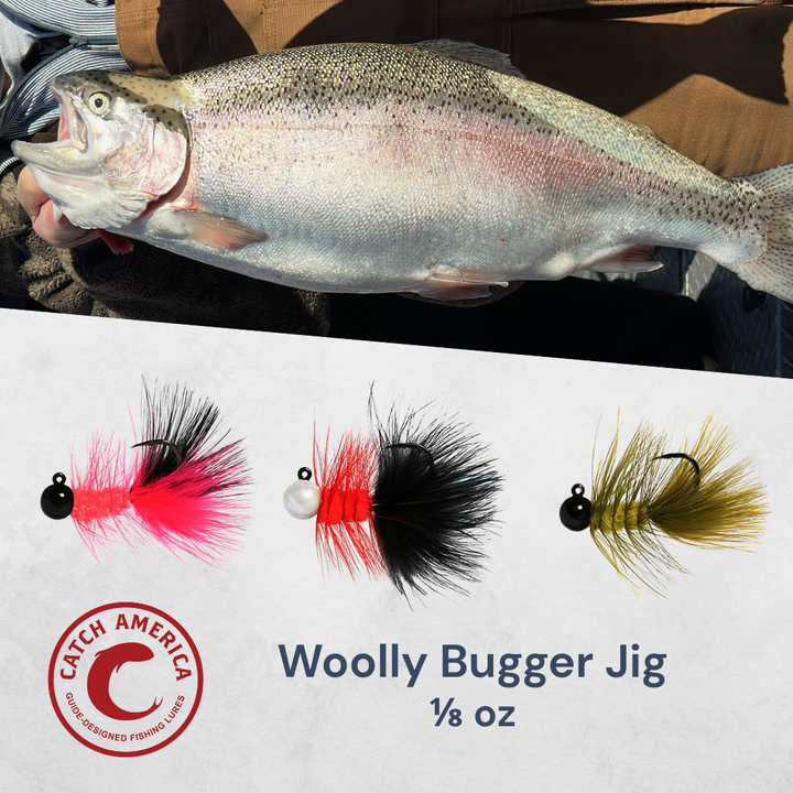 Hawken Woolly Bugger Jig - Steelhead & Trout Float Jig for king salmon, river salmon, salmon - Catch America product image