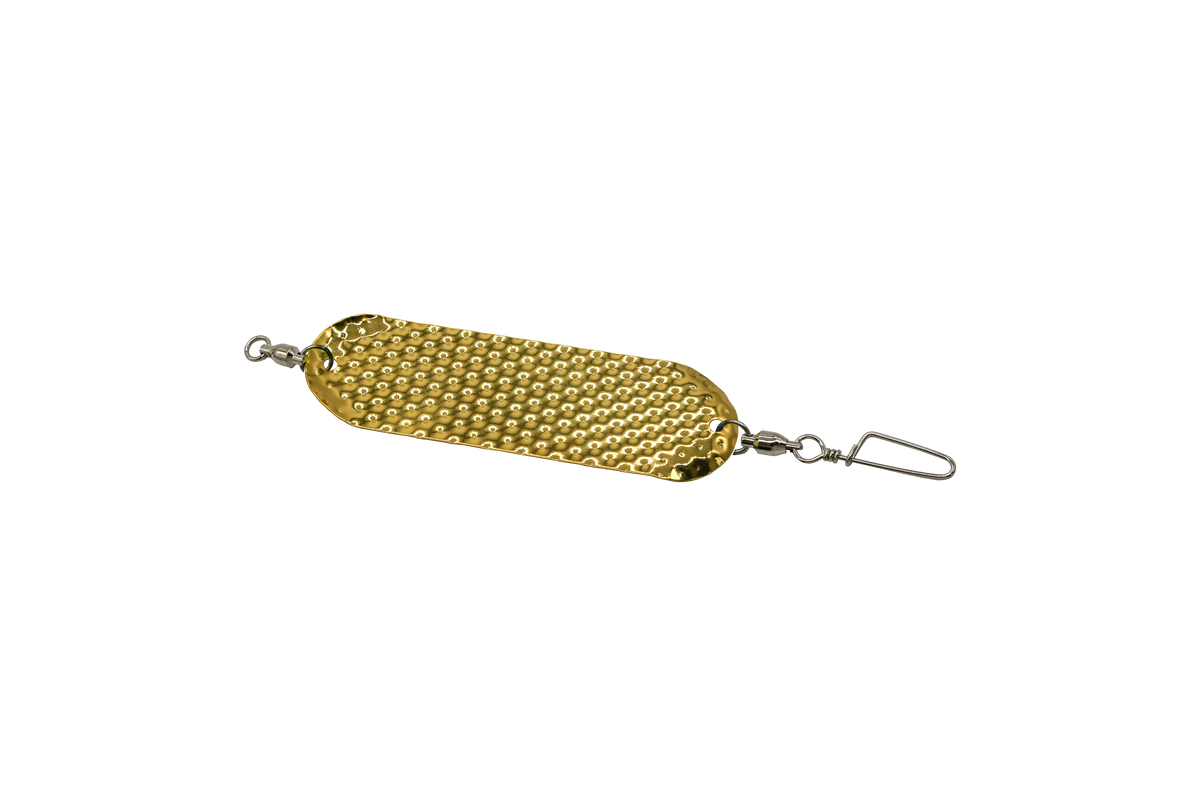 Slim UV Dodger 4.5" - Kokanee & Trout in Gold - Hammered for kokanee, trout - Catch America product image