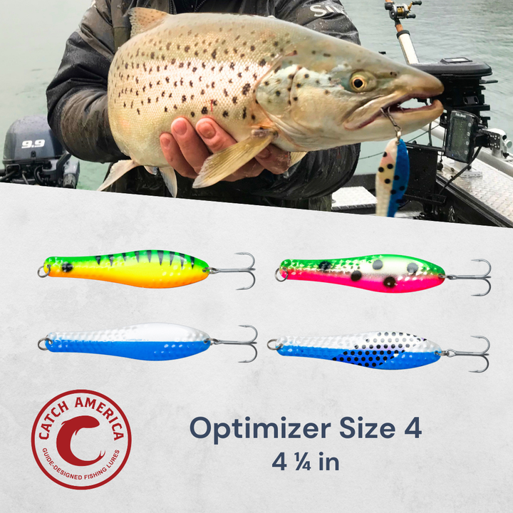 Optimizer Size 4 power trolling spoon by Catch America