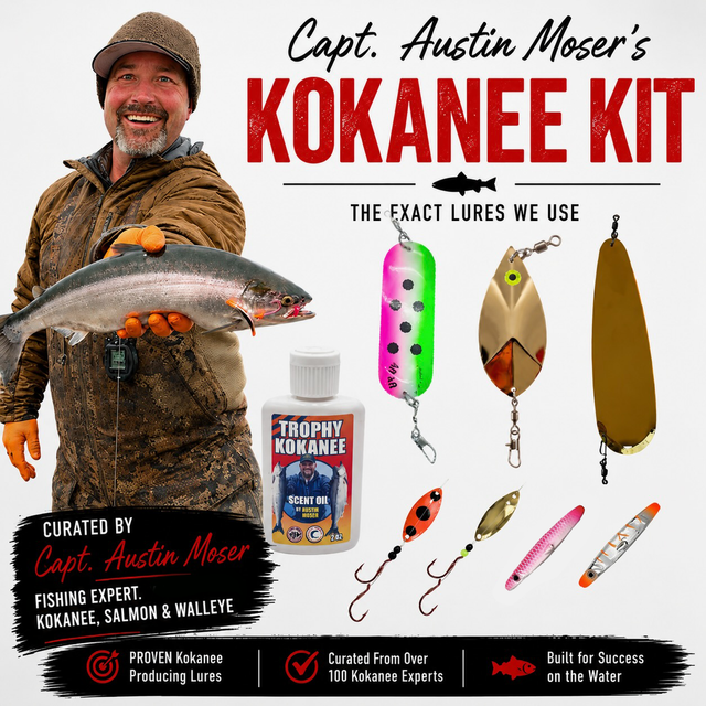 best kokanee fishing lures KOKOPROS Salmon Dimple Jet Dodger 5-Pack - Copper Steel Plated - for Sweeping Action Troll Kokanee and trout bite readily All About Kokanee by Jason