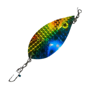 Magnum Willow Leaf Dodger Blue Rainbow fishing lure