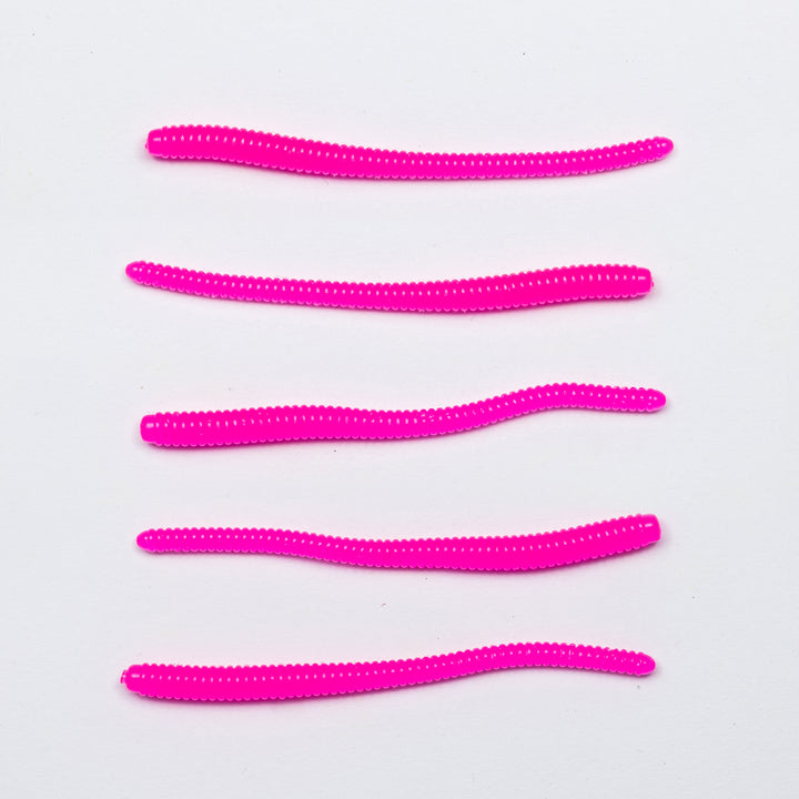 Trix Worms 3" - Trout Soft Bait - 5 Pack in Pink for king salmon, salmon, trout - Catch America product image
