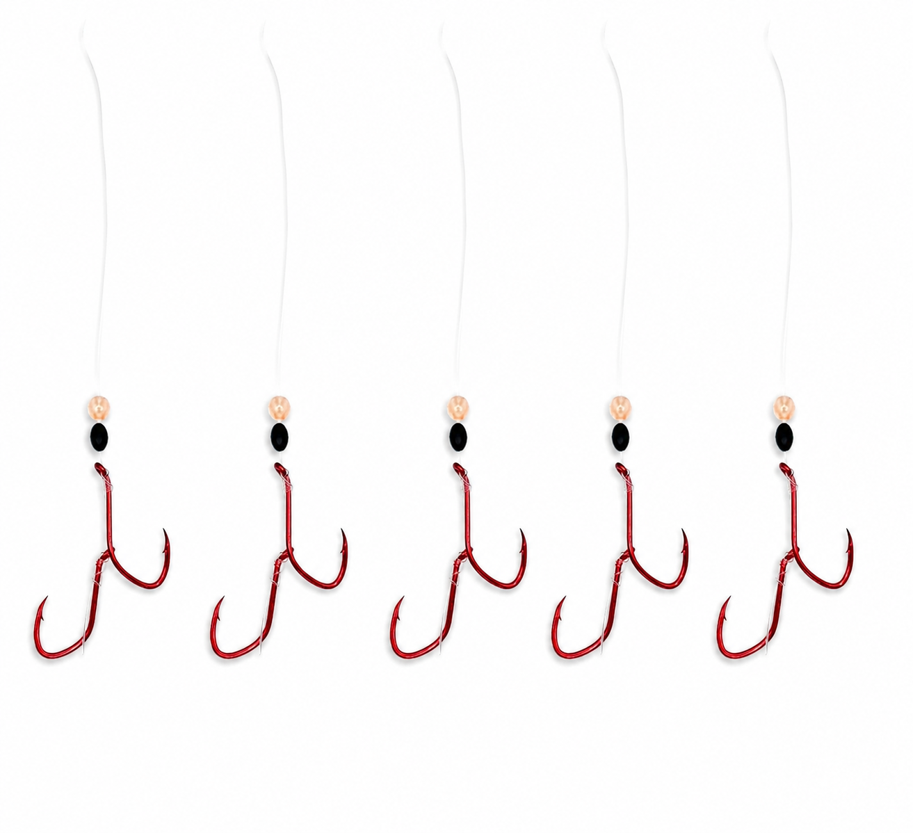 Premium Maruto Sickle Double Hook Leaders - 5 Pack