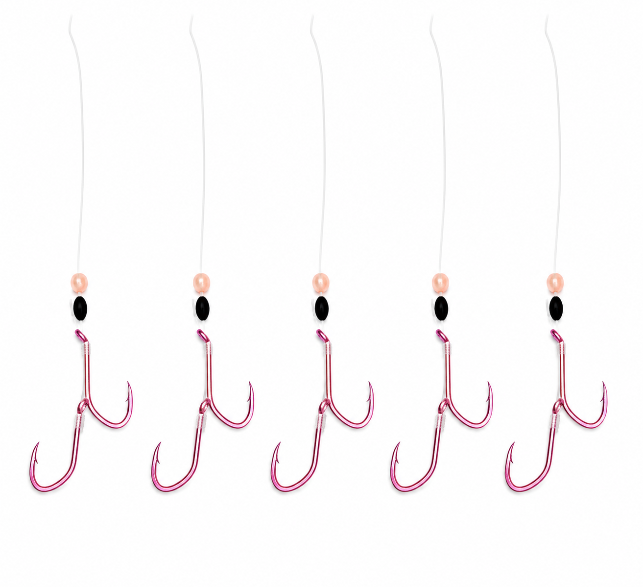 Premium Maruto Sickle Double Hook Leaders - 5 Pack