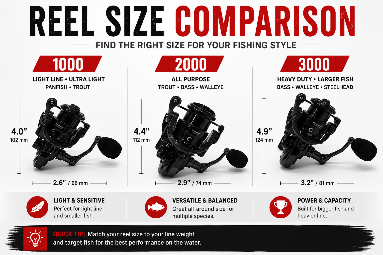 Catch America Pinnacle Ultra Light Spinning Reel