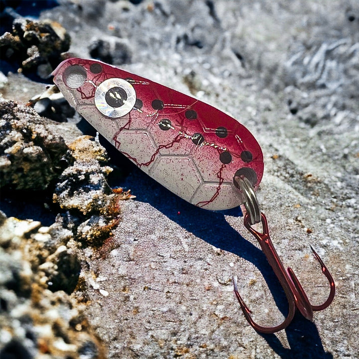Disco Minnow Junior Spoon - Trout & Salmon in Disco Red for king salmon, salmon, trout - Catch America product image