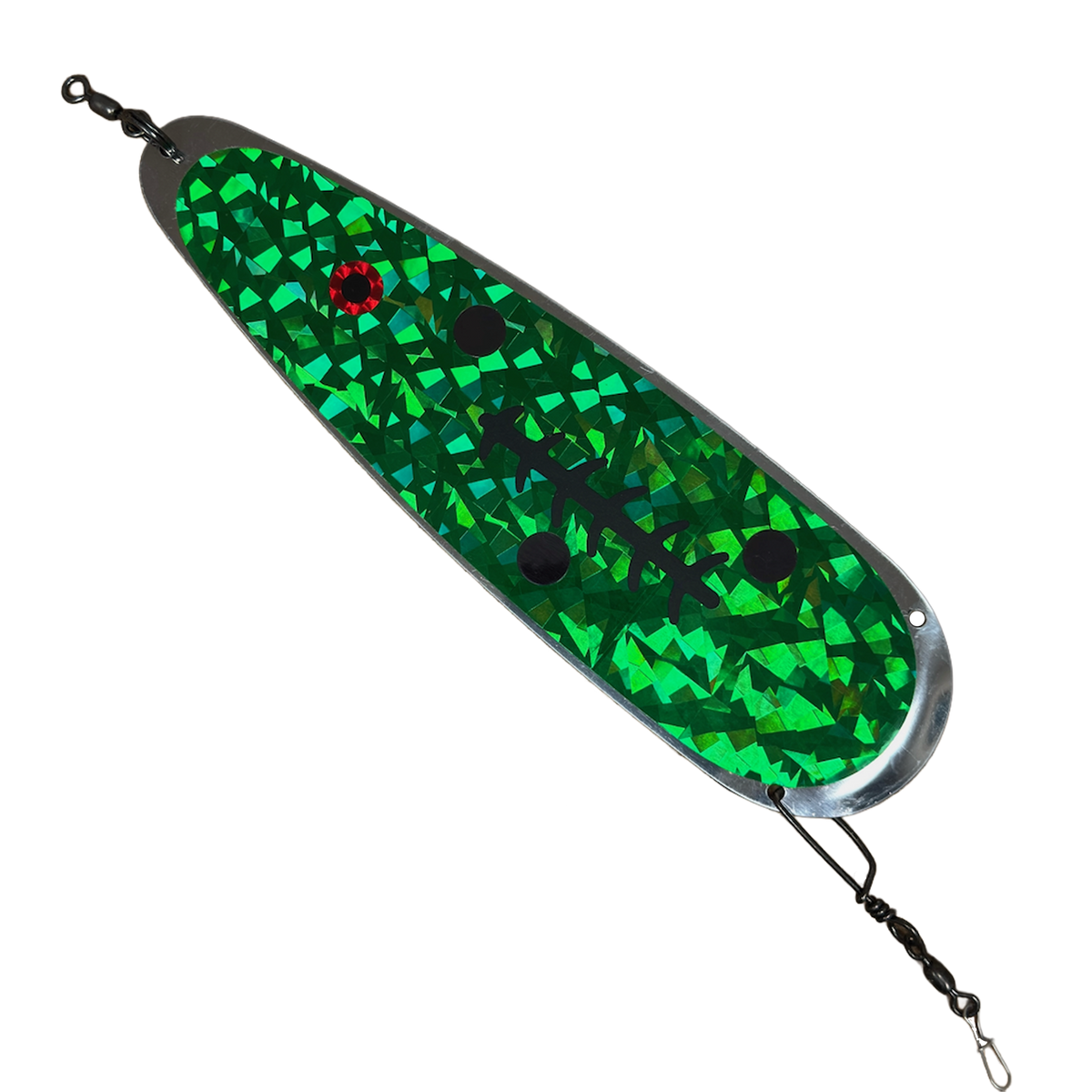 Trolling Dodger 9" - Kokanee & Trout in Green w/ Black Stripe for kokanee, trout - Catch America product image