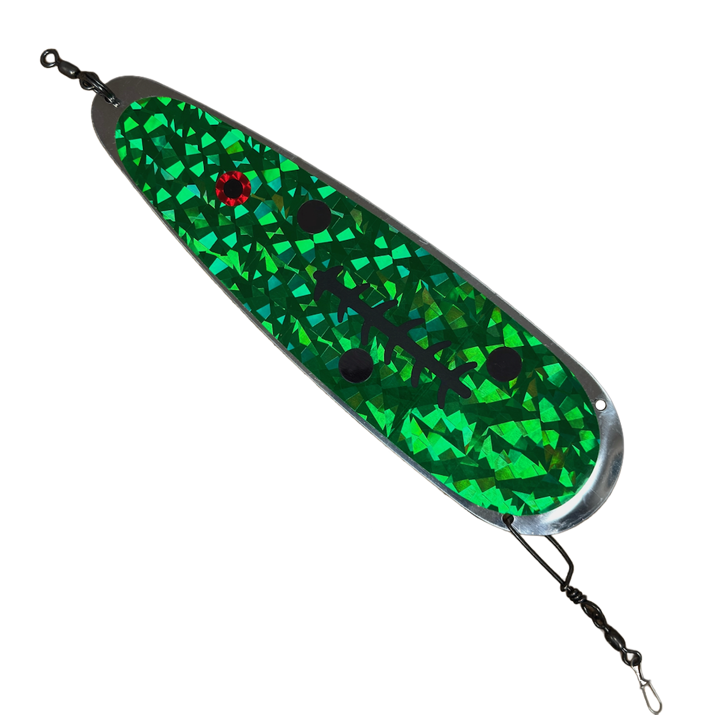 Trolling Dodger 9" - Kokanee & Trout in Green w/ Black Stripe for kokanee, trout - Catch America product image