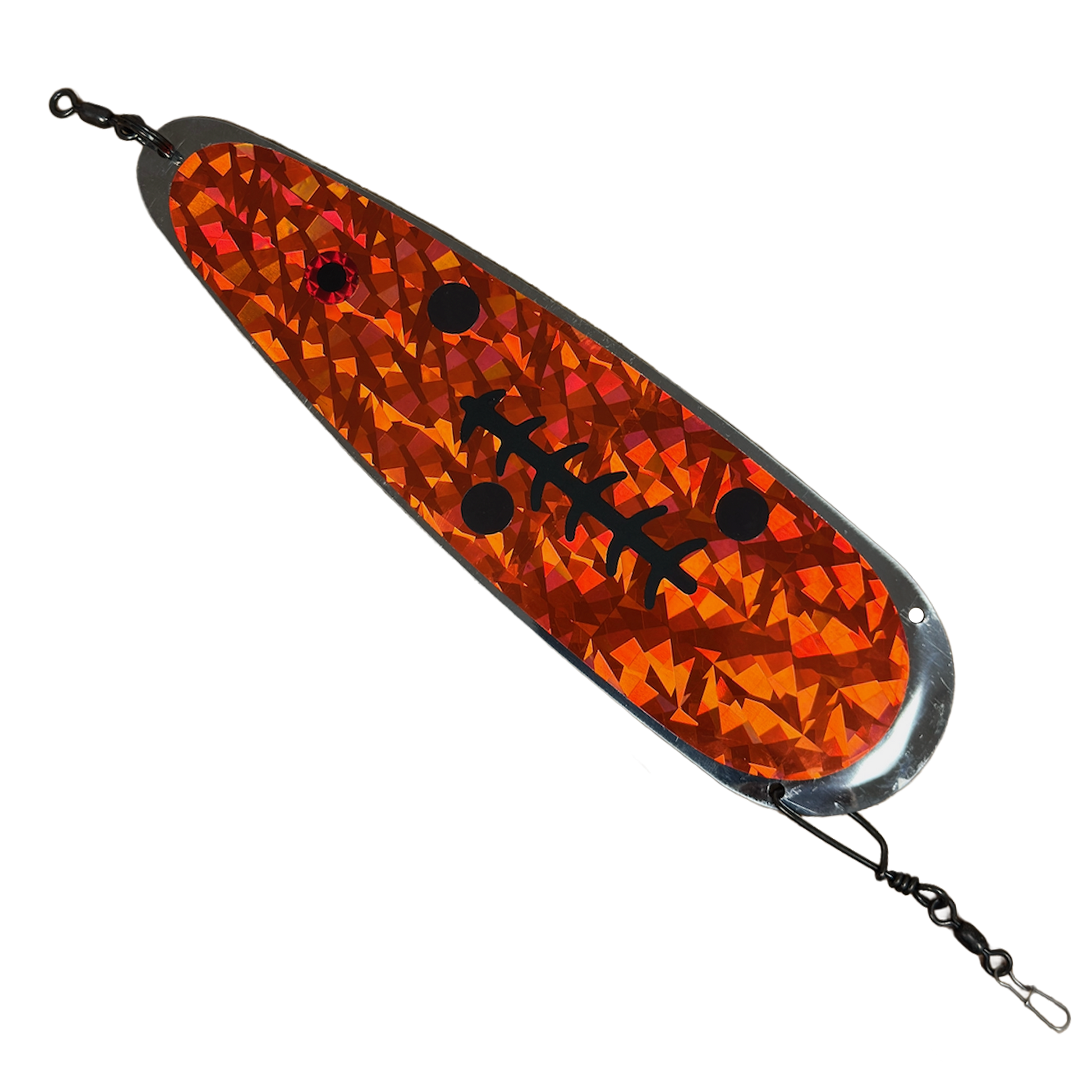 Trolling Dodger 9" - Kokanee & Trout in Orange w/Black Stripe for kokanee, trout - Catch America product image