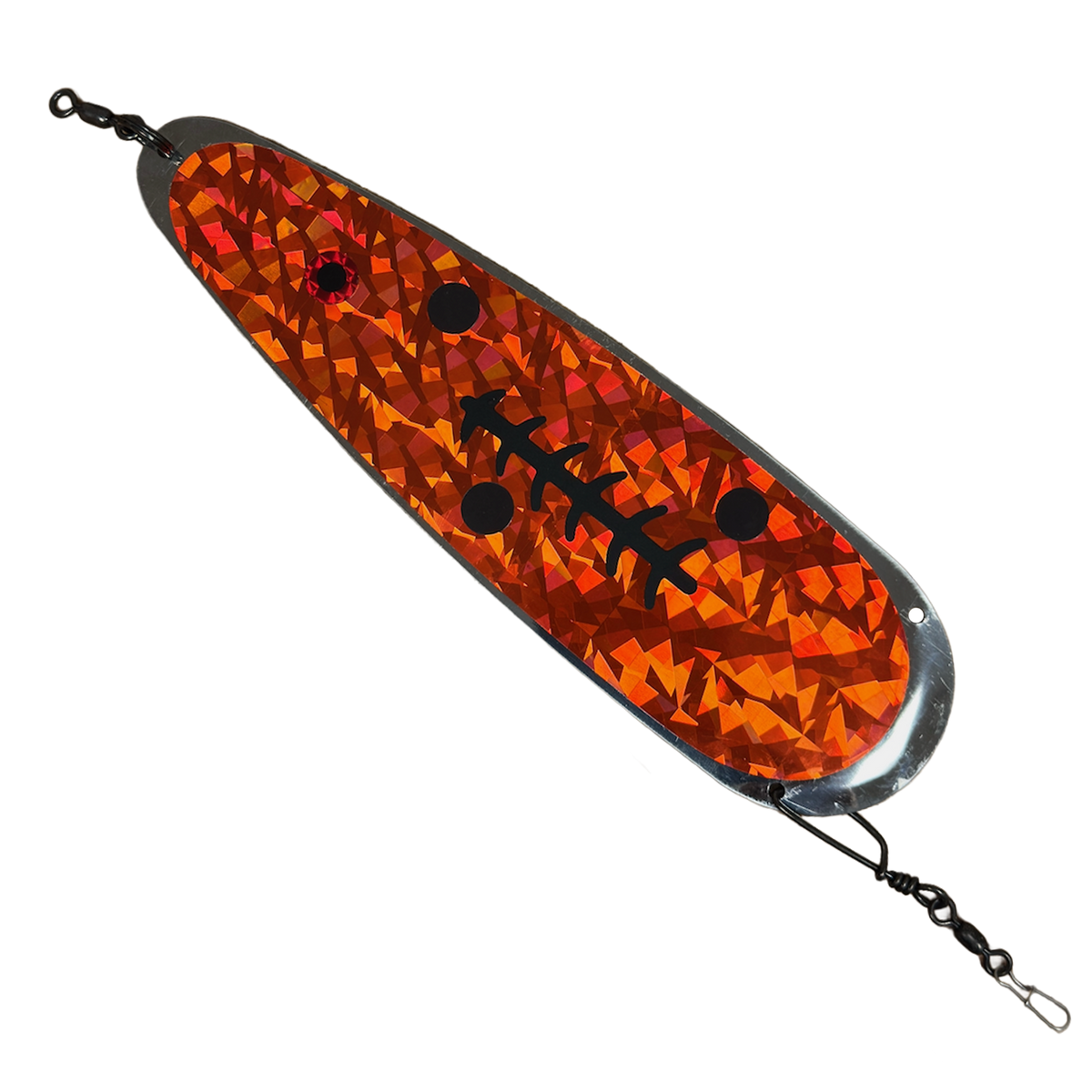 Trolling Dodger 9" - Kokanee & Trout in Orange w/Black Stripe for kokanee, trout - Catch America product image