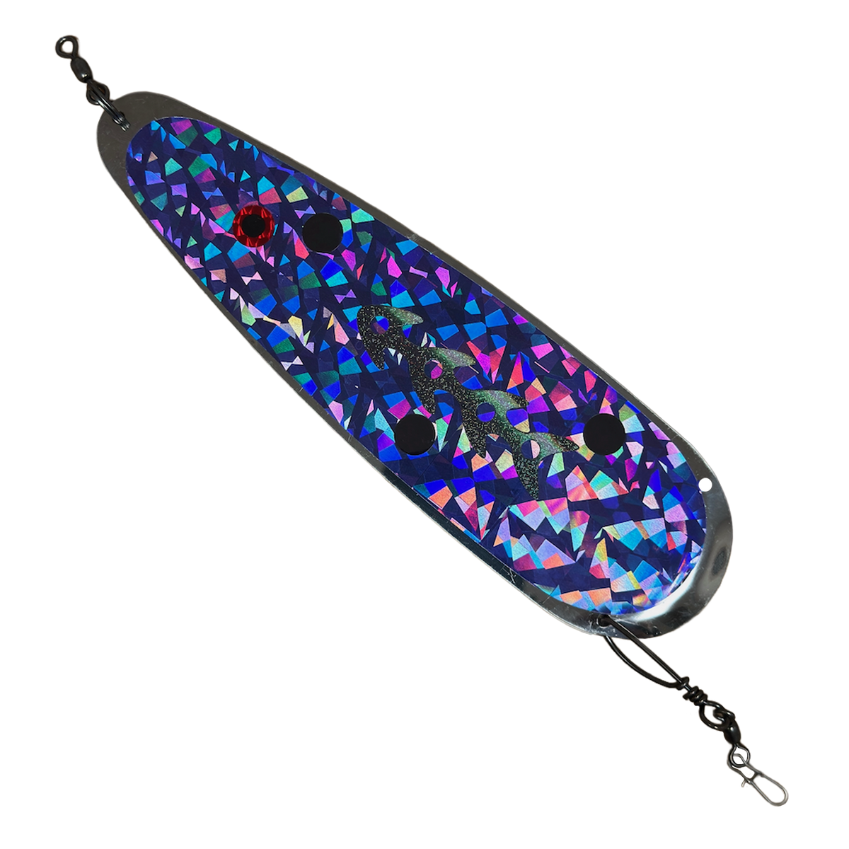 Trolling Dodger 9" - Kokanee & Trout in Purple w/ Black Tribal for kokanee, trout - Catch America product image