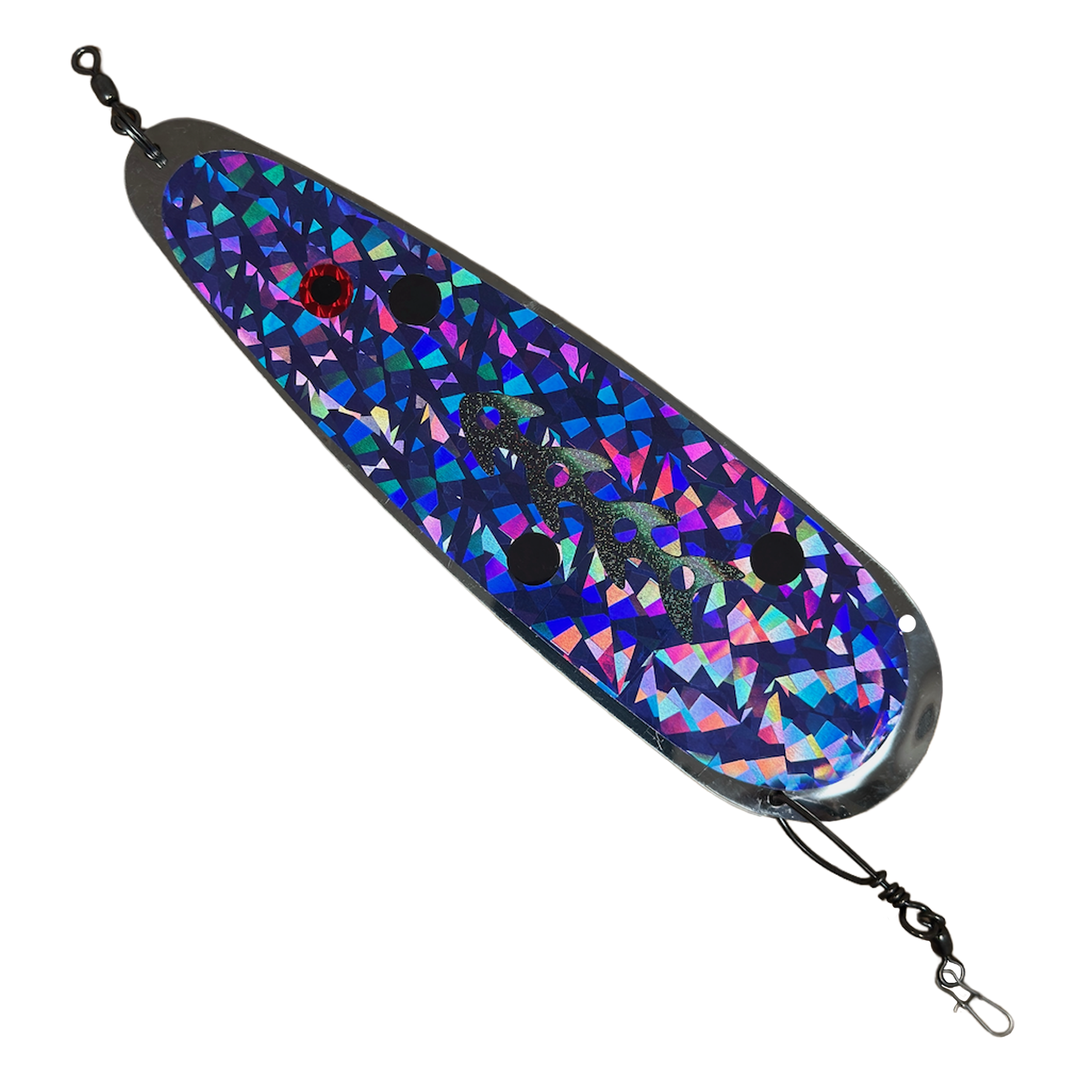 Trolling Dodger 9" - Kokanee & Trout in Purple w/ Black Tribal for kokanee, trout - Catch America product image