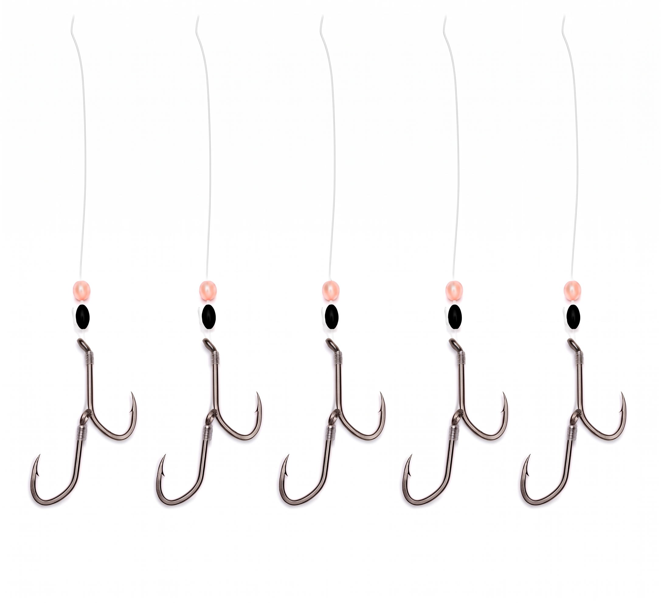 Premium Maruto Sickle Double Hook Leaders - 5 Pack