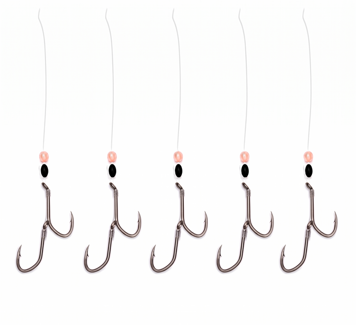 Monofilament Premium Maruto Sickle Double Hook Leaders - 5 Pack for kokanee, trout - Catch America product image