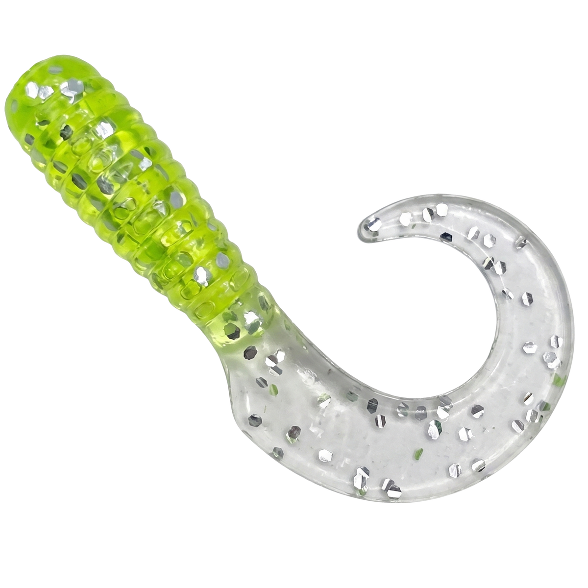 Trix Grubs 3" - Trout Soft Bait - 5 Pack in Chartreuse Clear for trout - Catch America product image