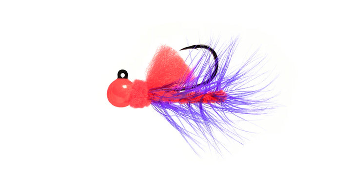 Hawken Aerojig Hackle Jig - Steelhead & Salmon in Flame for king salmon, river salmon, salmon - Catch America product image