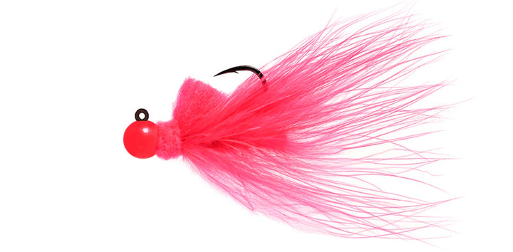 Hawken Marabou Steelhead Aerojig - Clear Water Float Jig in Cerise - #113 for king salmon, river salmon, salmon - Catch America product image