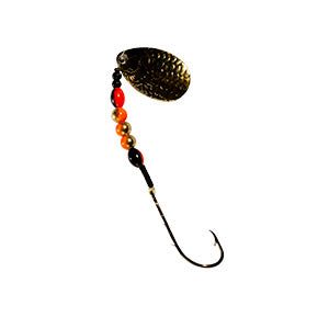 Gold and Orange Pro Snell nightcrawler spinner rig