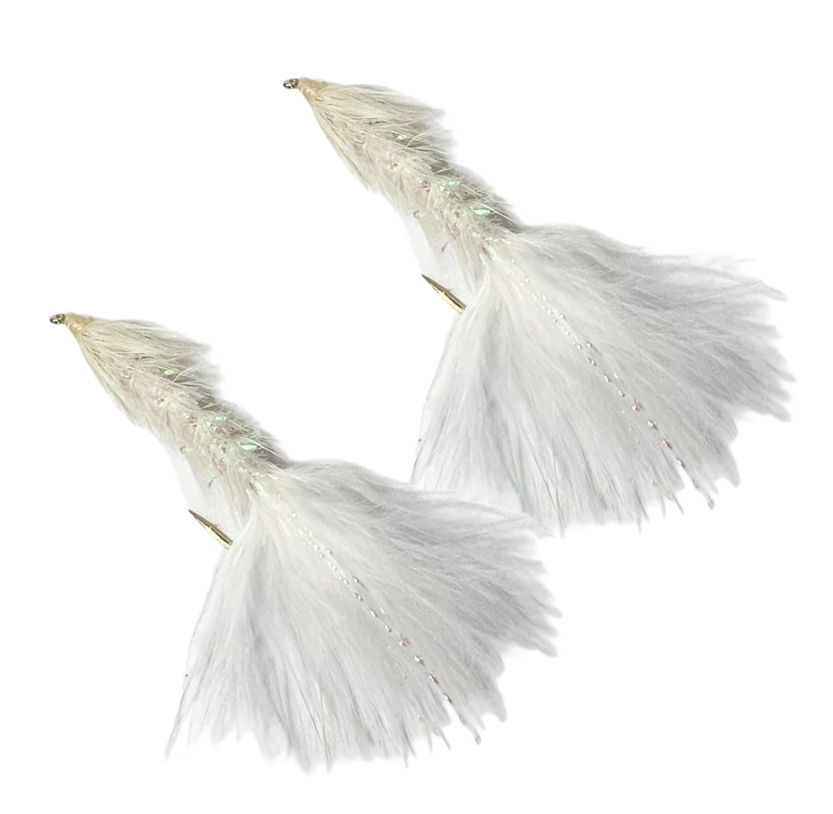 Trigger Bugger - Trout Trolling Fly - 2 Pack in White included in the Turbo Flasher and Trout Flies Bundle