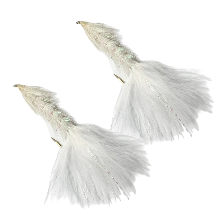 Trigger Bugger - Trout Trolling Fly - 2 Pack in White included in the Turbo Flasher and Trout Flies Bundle
