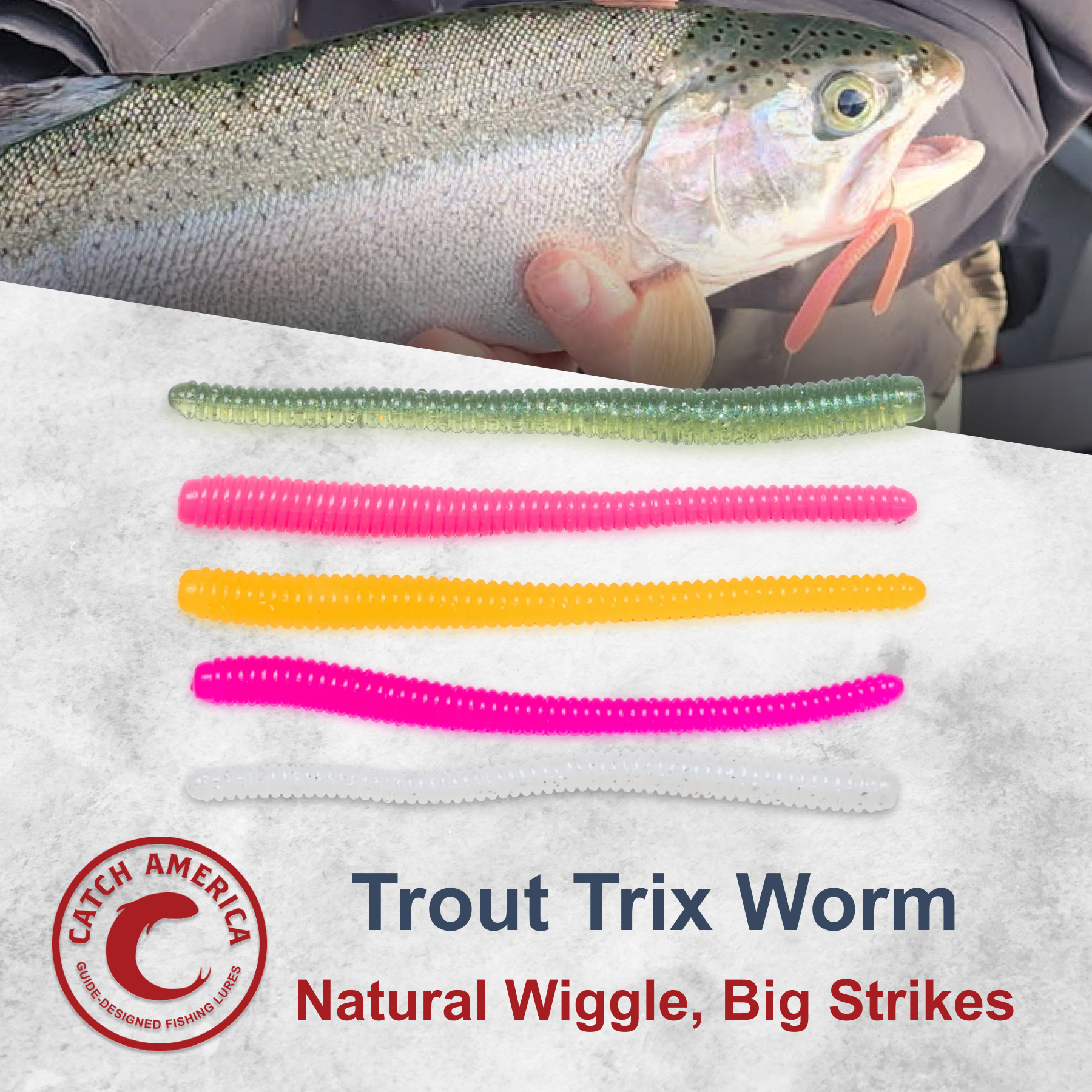 big lures for trout Trix Worms – Trout Soft Bait 5 Pack – Catch America