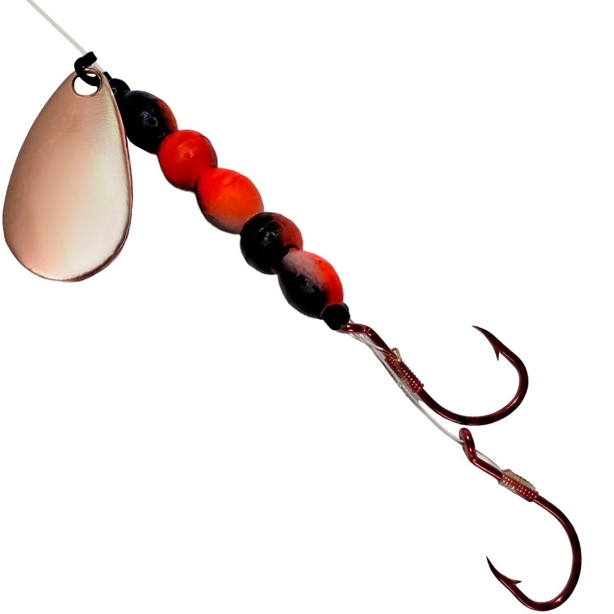 Uncle Larry's UV Glow Tiger Spinners in Copper Mary for king salmon, kokanee, landlocked salmon - Catch America product image