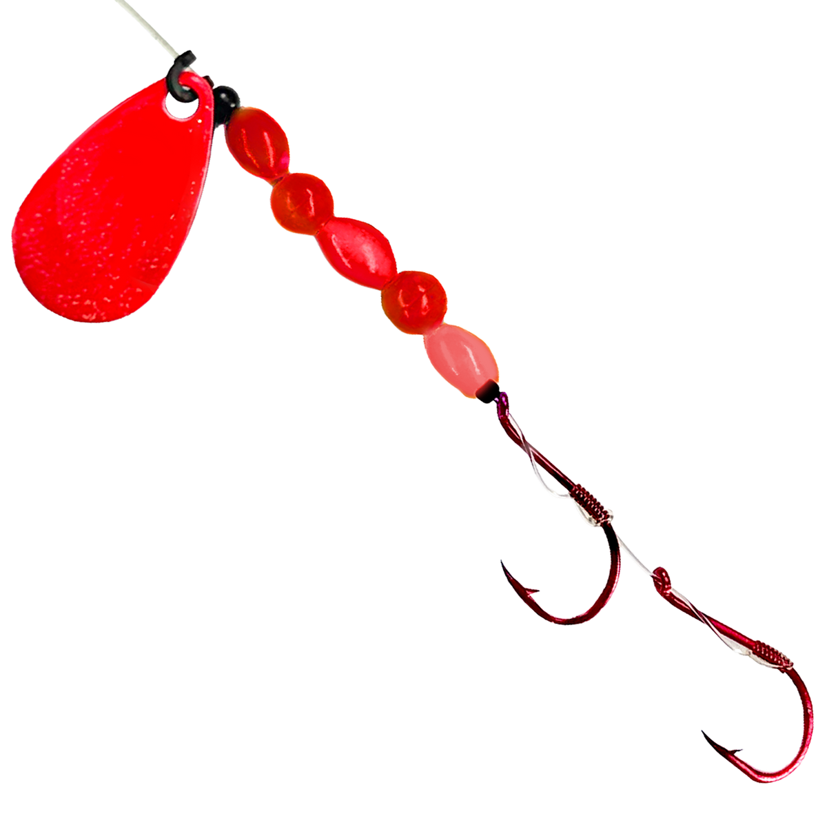 Uncle Larry's UV Glow Tiger Spinners in Desert Night for king salmon, kokanee, landlocked salmon - Catch America product image