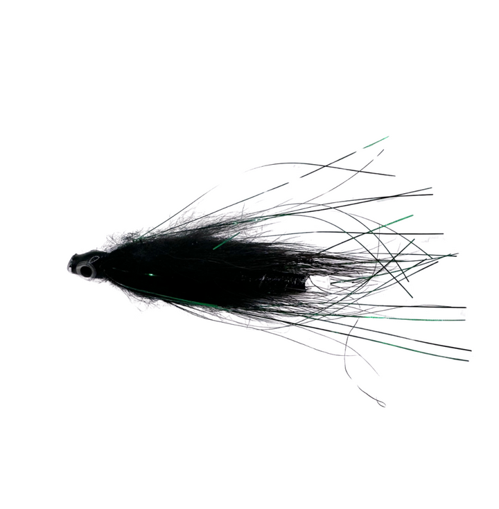 Tube Flies - Trout & Salmon Trolling Flies - 2 Pack in Black Green for king salmon, landlocked salmon, salmon - Catch America product image