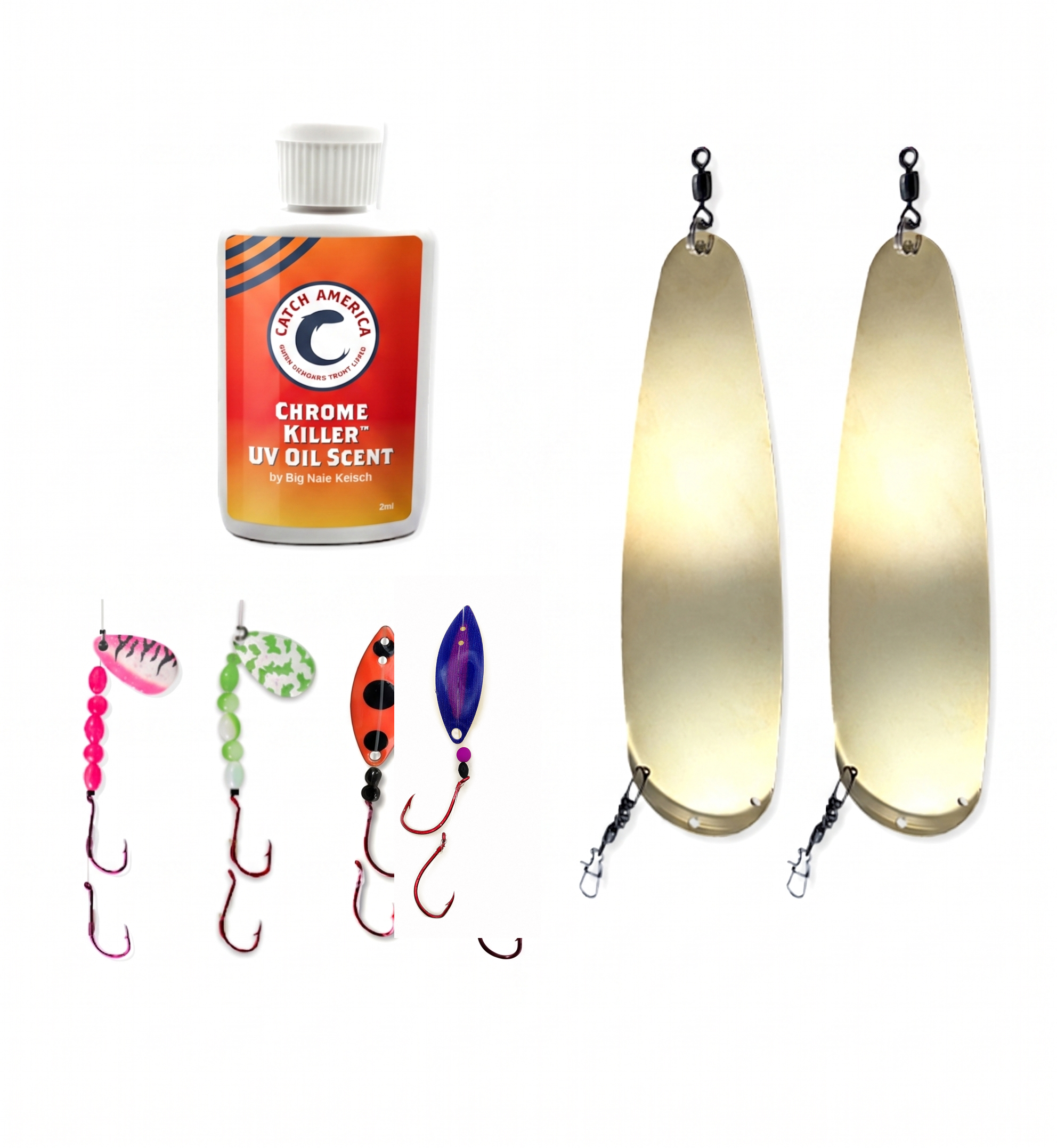 Big Nate Kokanee Kit components with X-Pex 1.75 Inch The Kavorkian