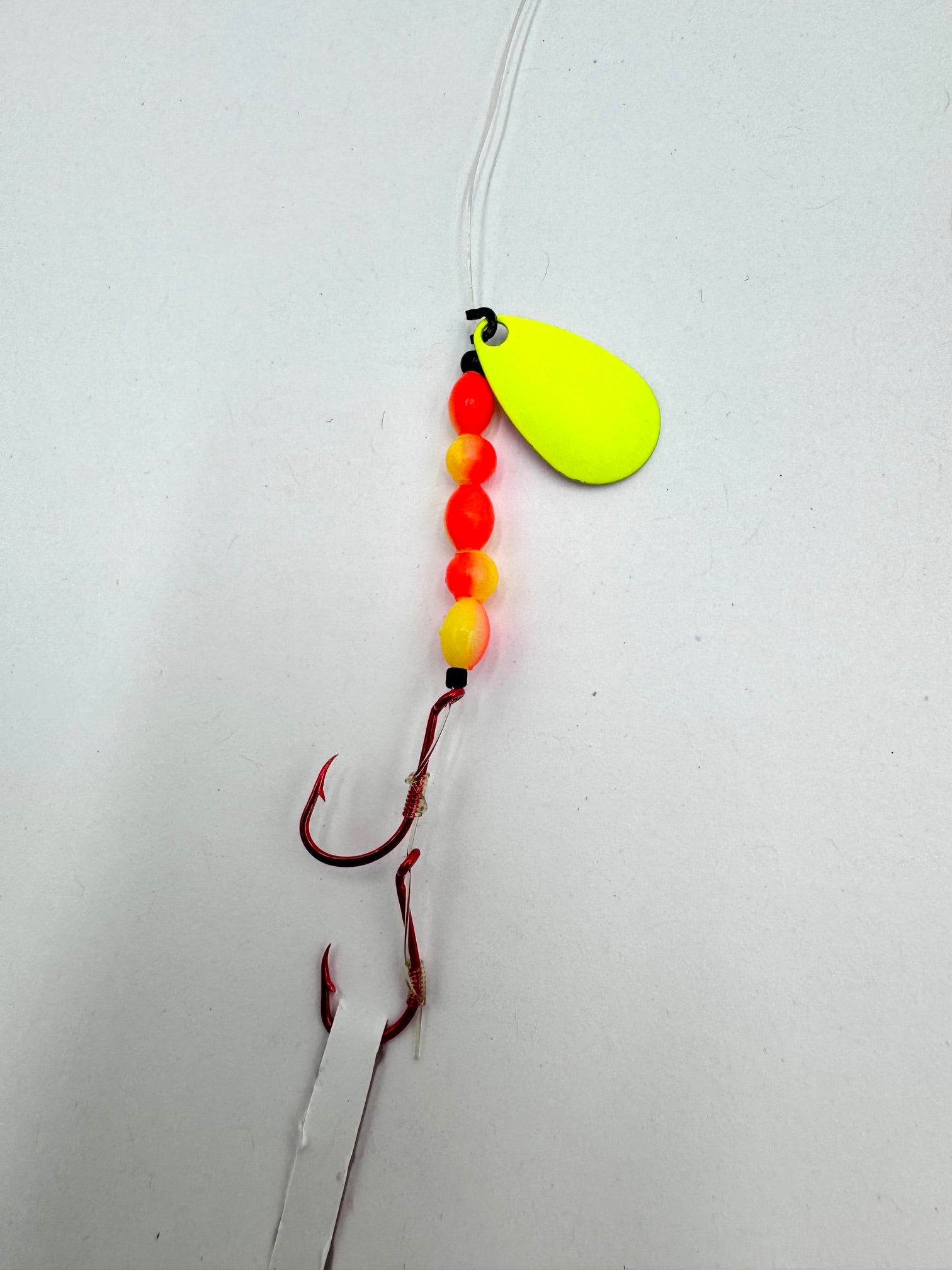 Uncle Larry's UV Glow Tiger Spinners - Chartreuse Popsicle