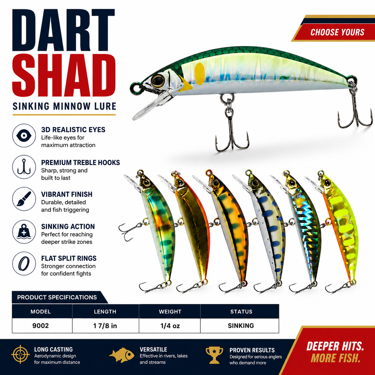 Dart Shad hard bait feature graphic - square image