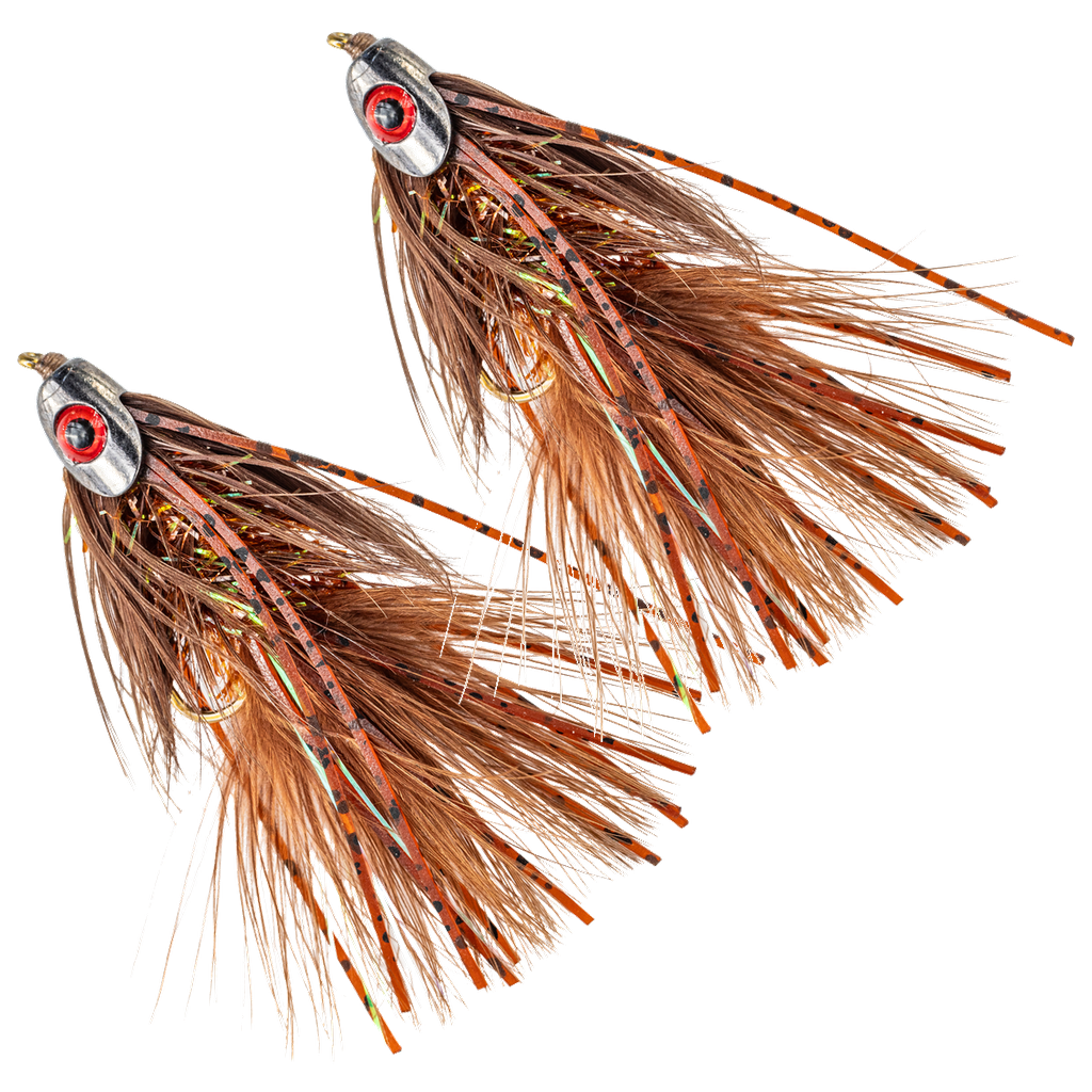 Metal Head Fly - Brown - 2 Pack