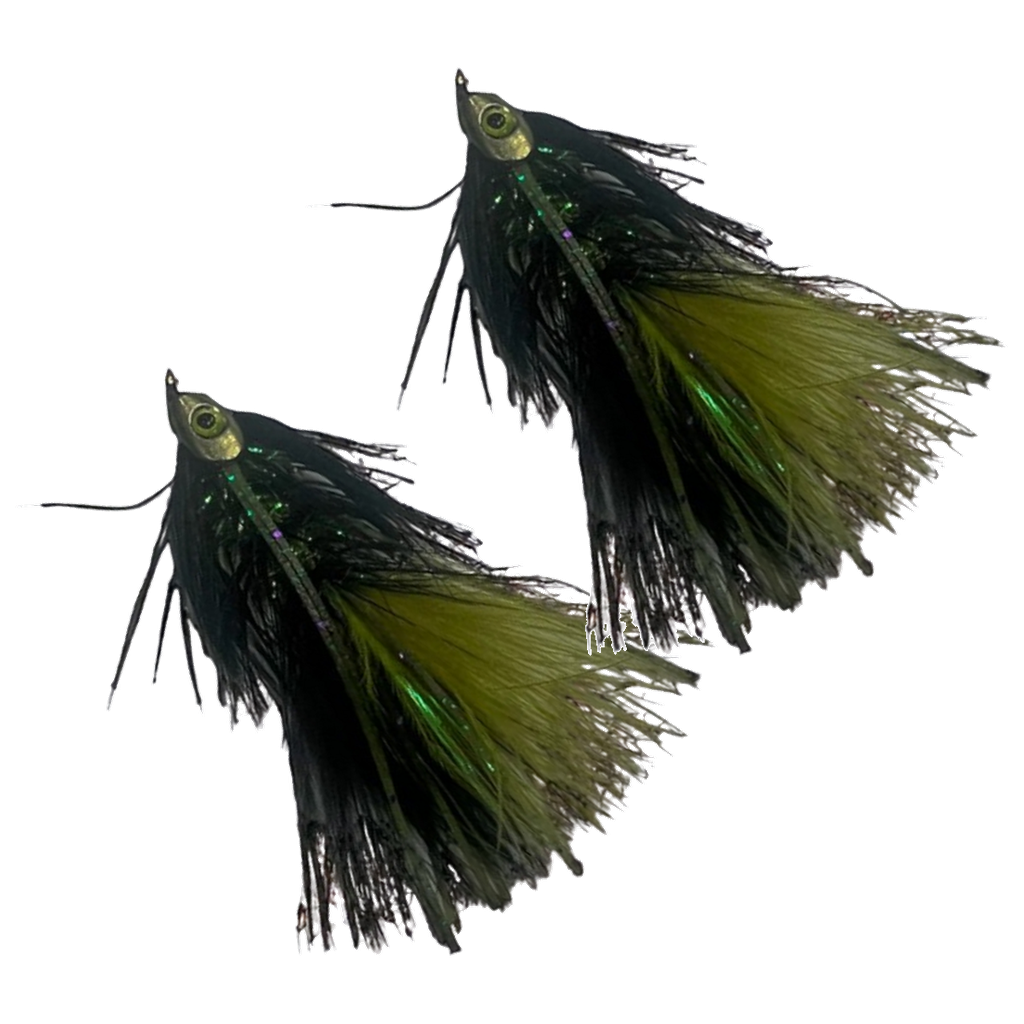 Metal Head Fly - Olive - 2 Pack