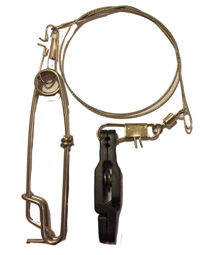 Black Release Clip with 18" S.S. Coated Wire & Stacker Clip