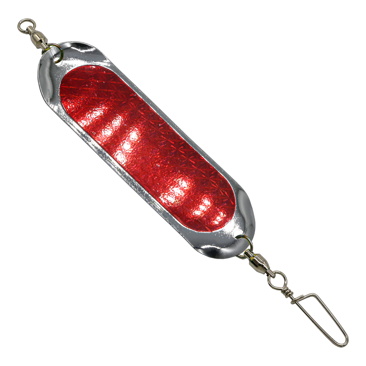 Chrome w/ Blood Red - Smooth - Slim UV Dodger 4.5 inch