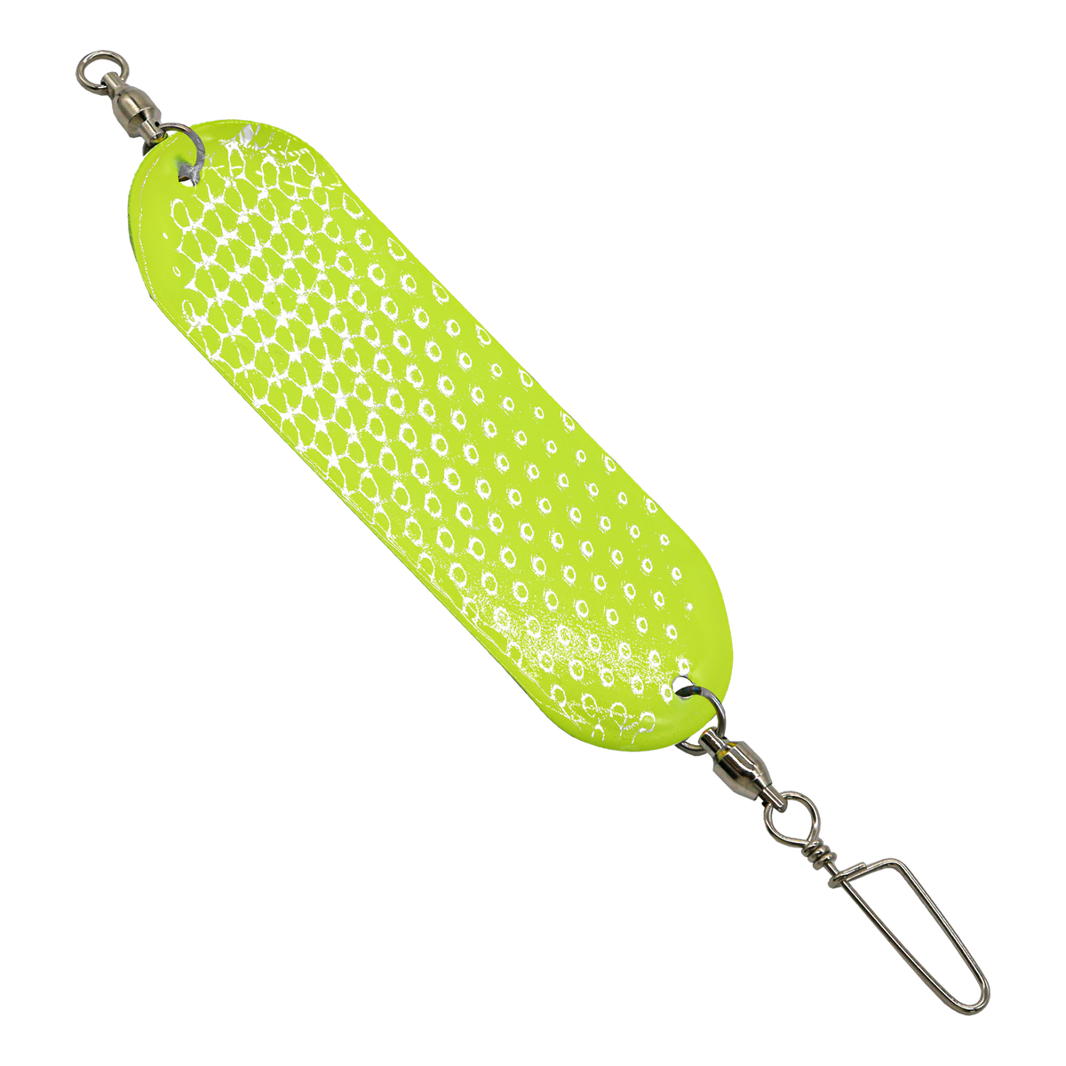 Chartreuse - Hammered - Slim UV Dodger 4.5 inch