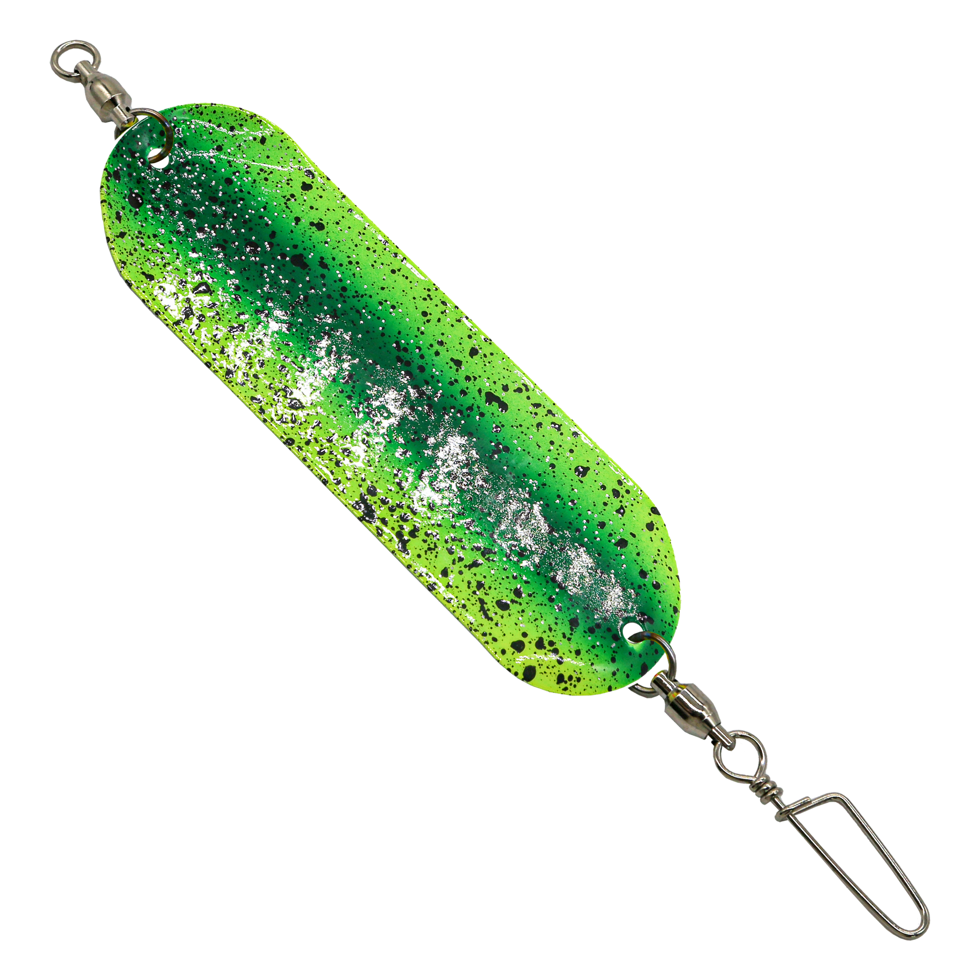 Slim UV Dodger 4.5 inch - Green Black Speckle Hammered
