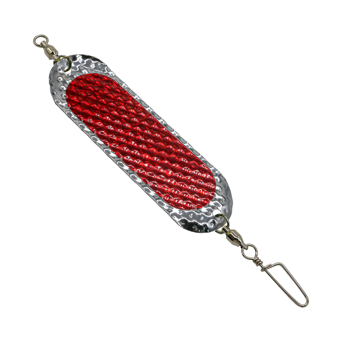 Slim UV Dodger 4.5 inch - Hammered Chrome w/ Blood Red