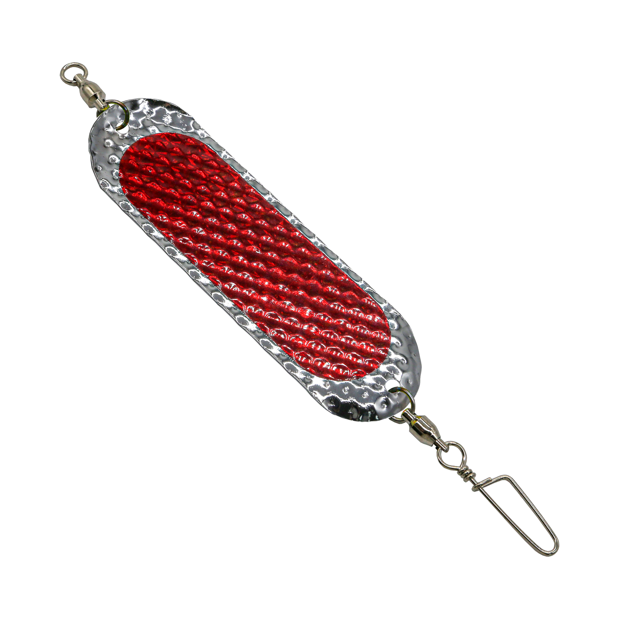 Slim UV Dodger 4.5 inch - Hammered Chrome w/ Blood Red
