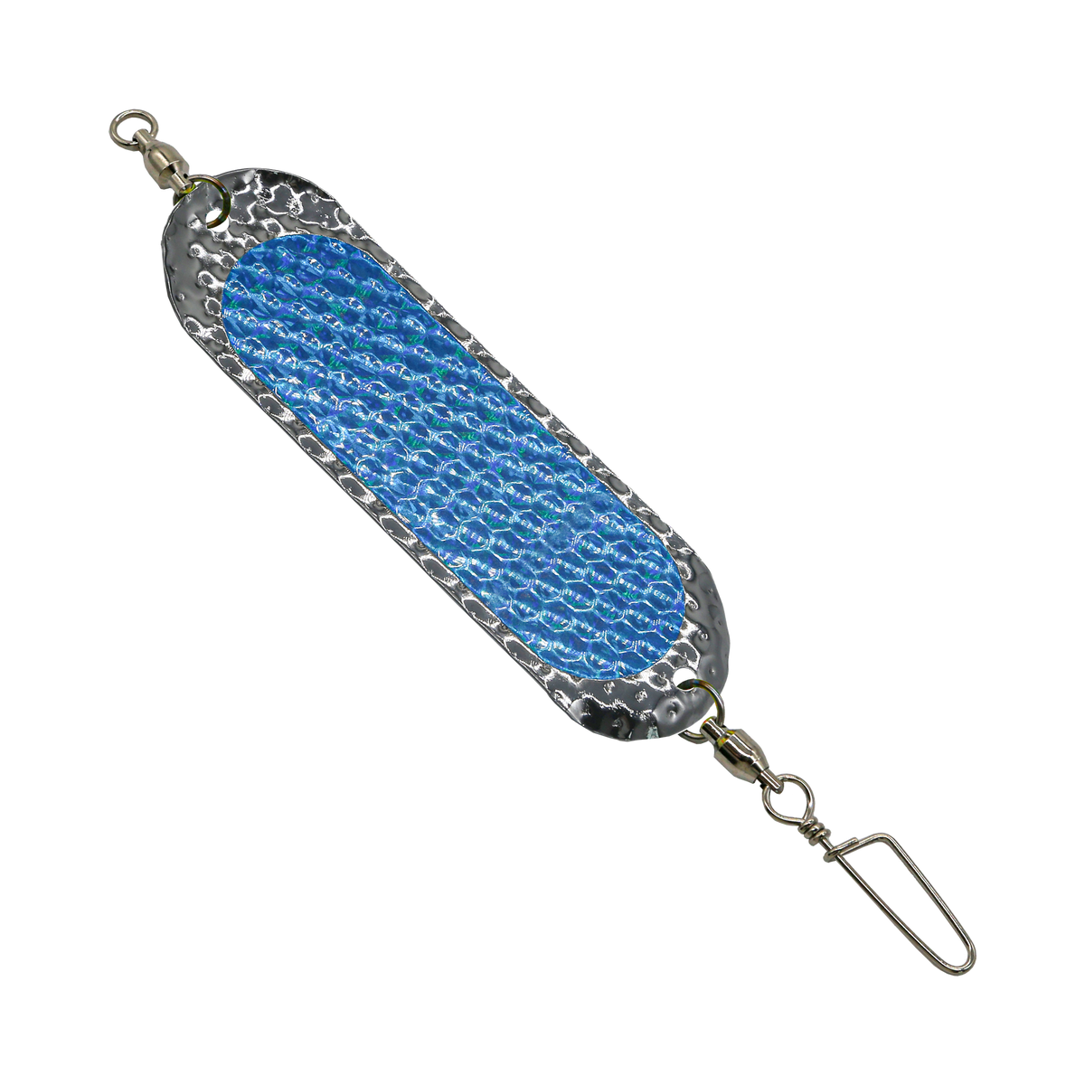 Slim UV Dodger 4.5 inch - Hammered Chrome w/ Blue