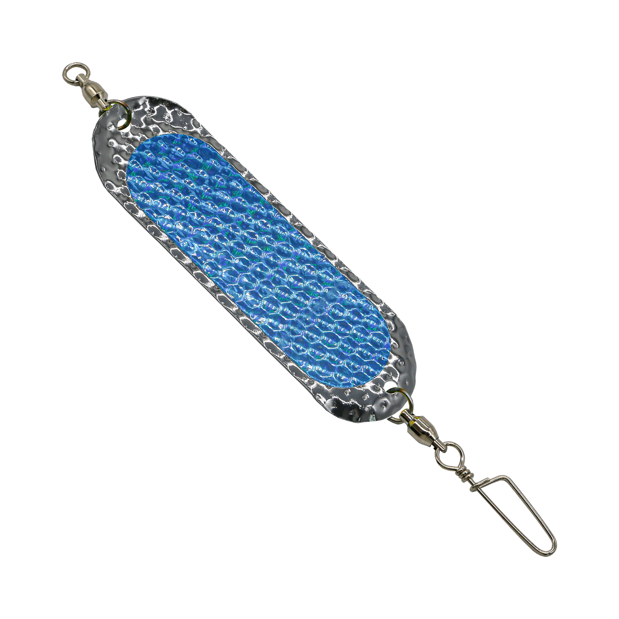 Slim UV Dodger 4.5 inch - Hammered Chrome w/ Blue
