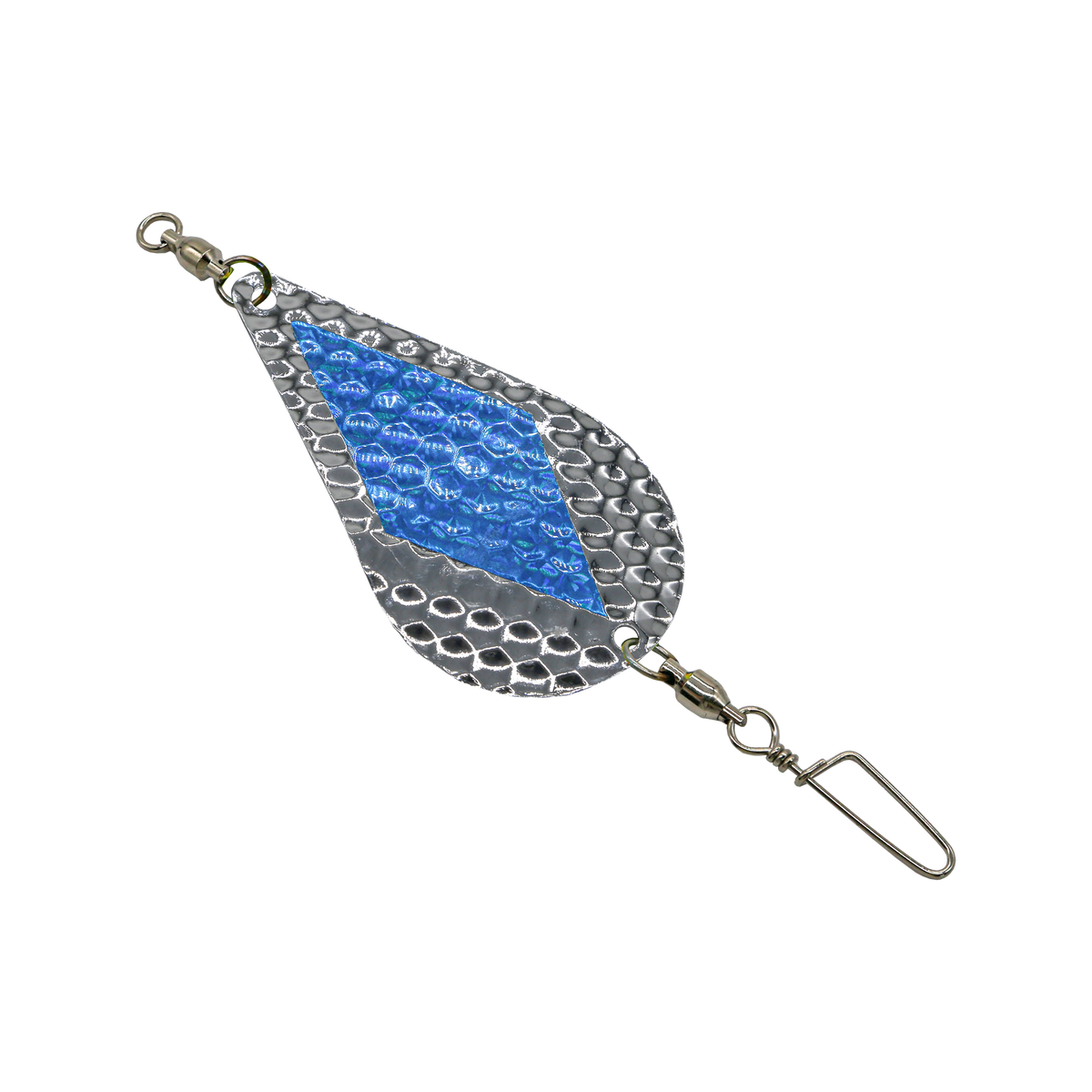 Trigger Dodger 3.5 inch - Hammered Chrome w/ Blue Diamond