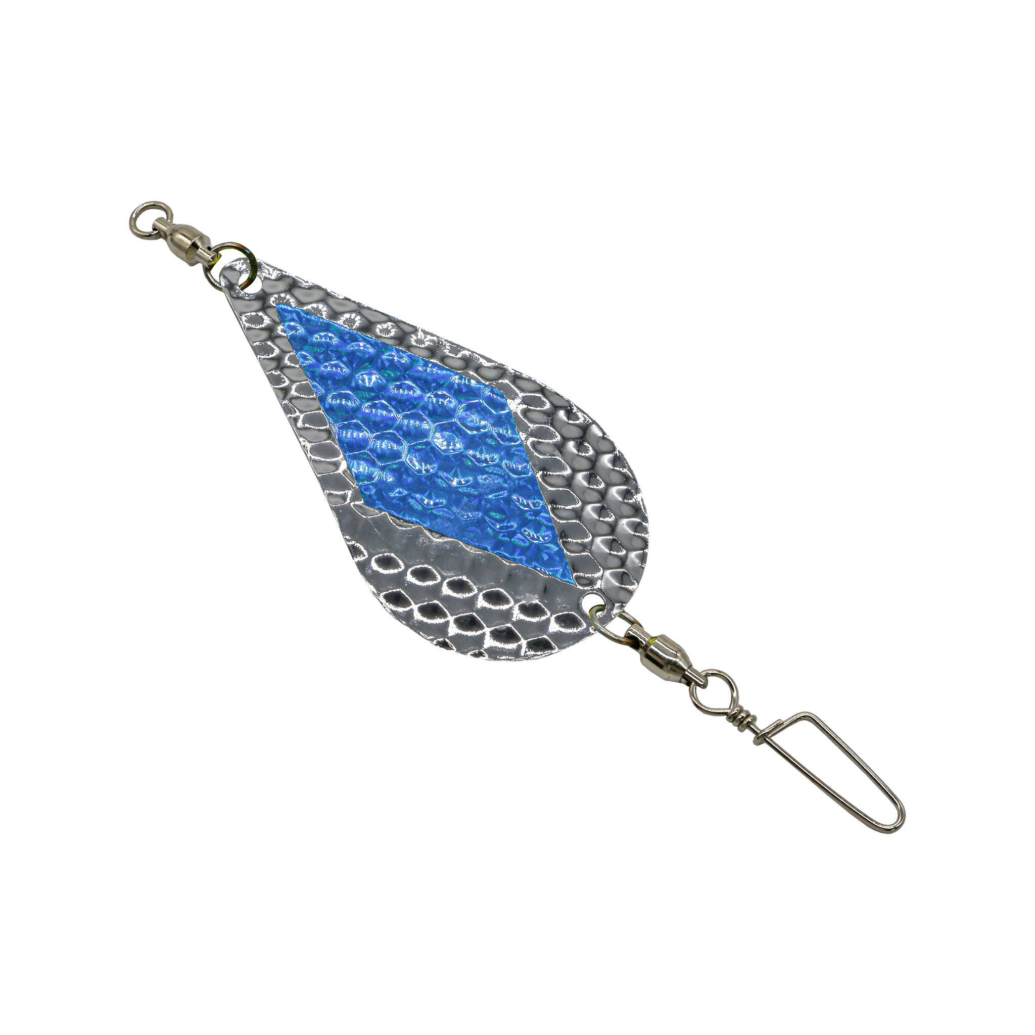 Trigger Dodger 3.5 inch - Hammered Chrome w/ Blue Diamond