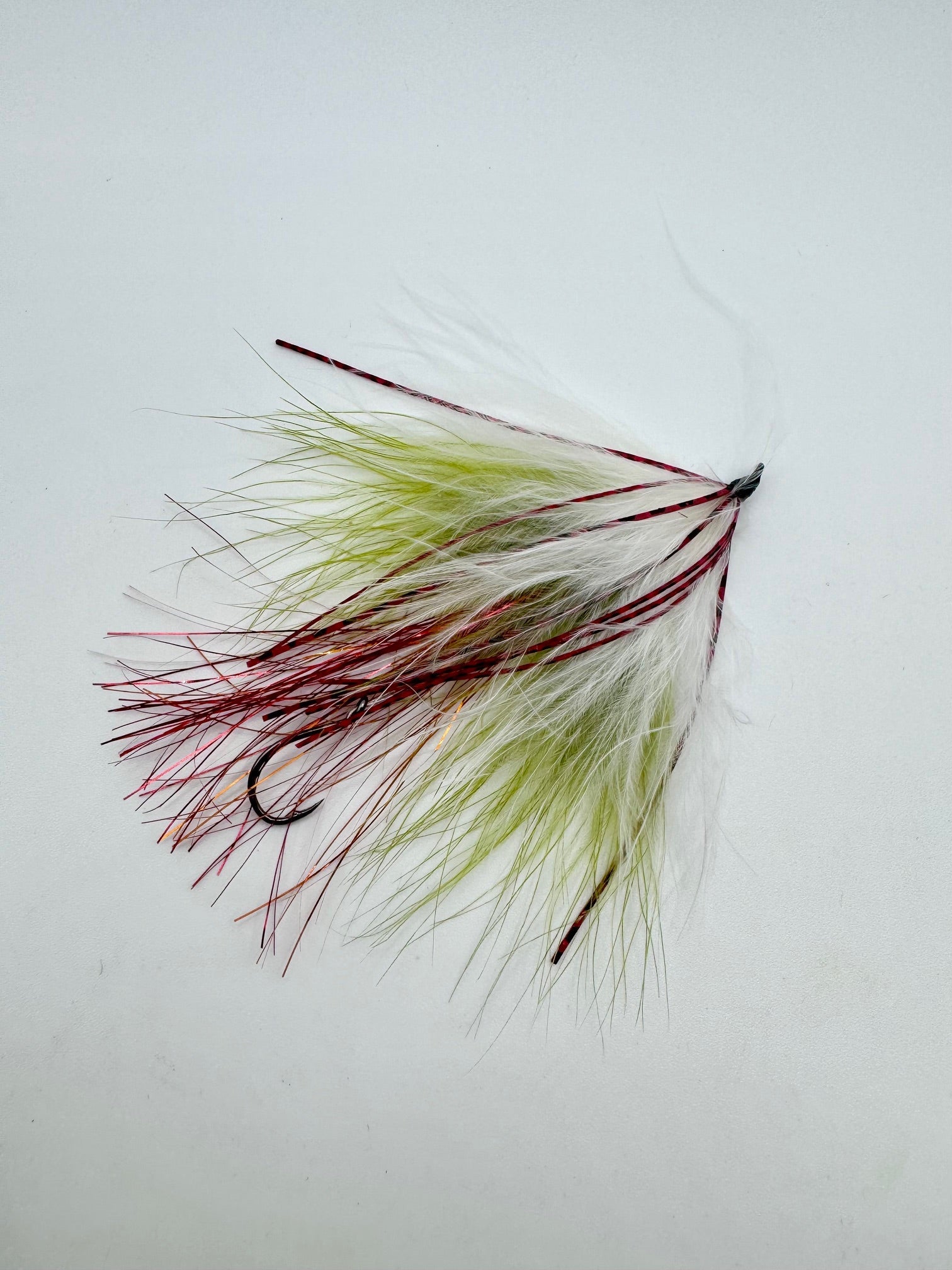 Trigger Fly - Trophy Trout Trolling Fly - Olive/White/Red