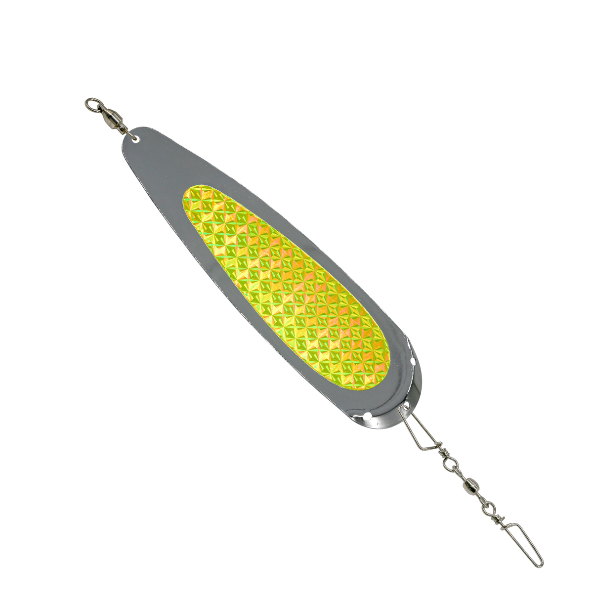 Trolling Dodger - Chrome w/ Chartreuse