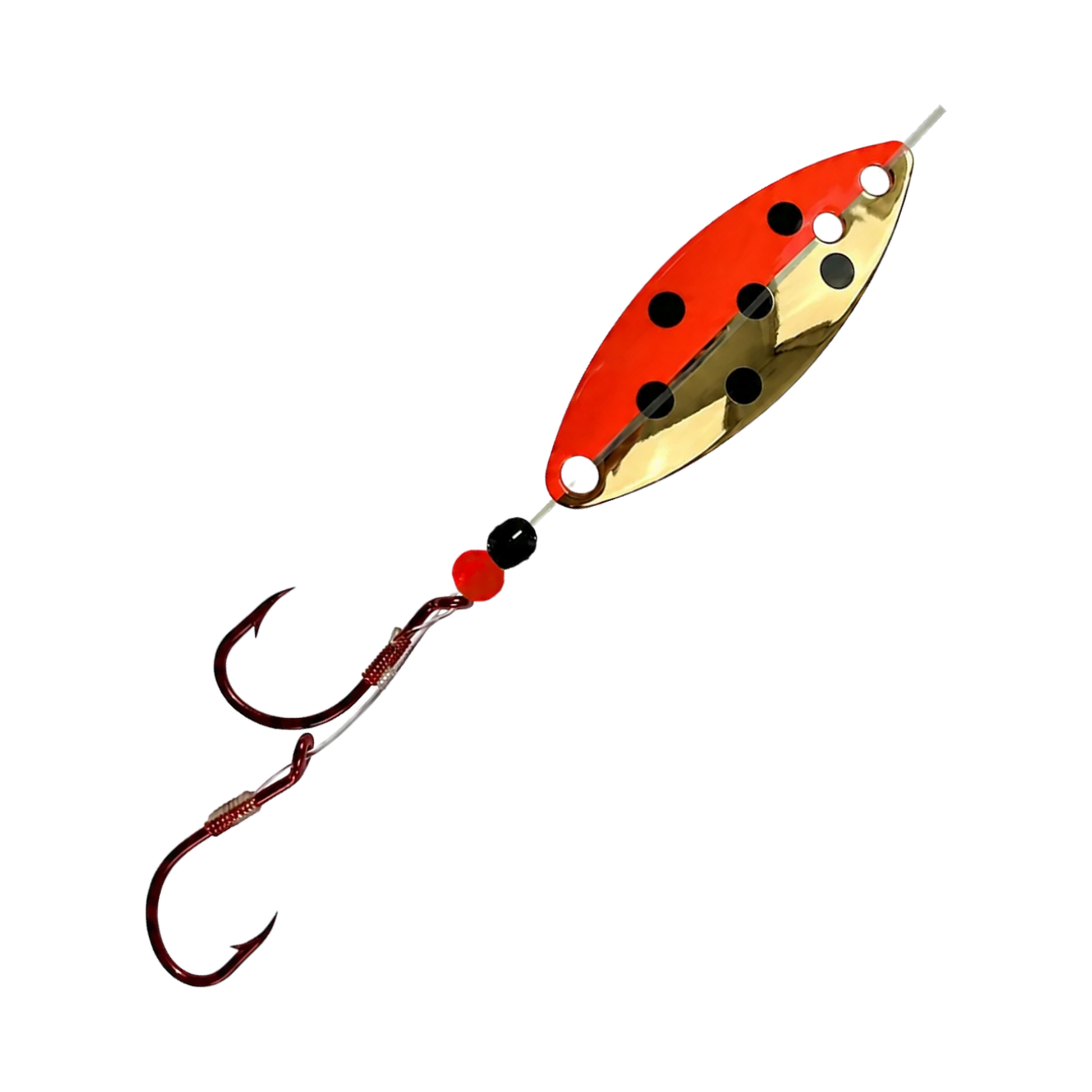 X-Pex Orange Gold w/ Blk Dot 45 degree transparent product image