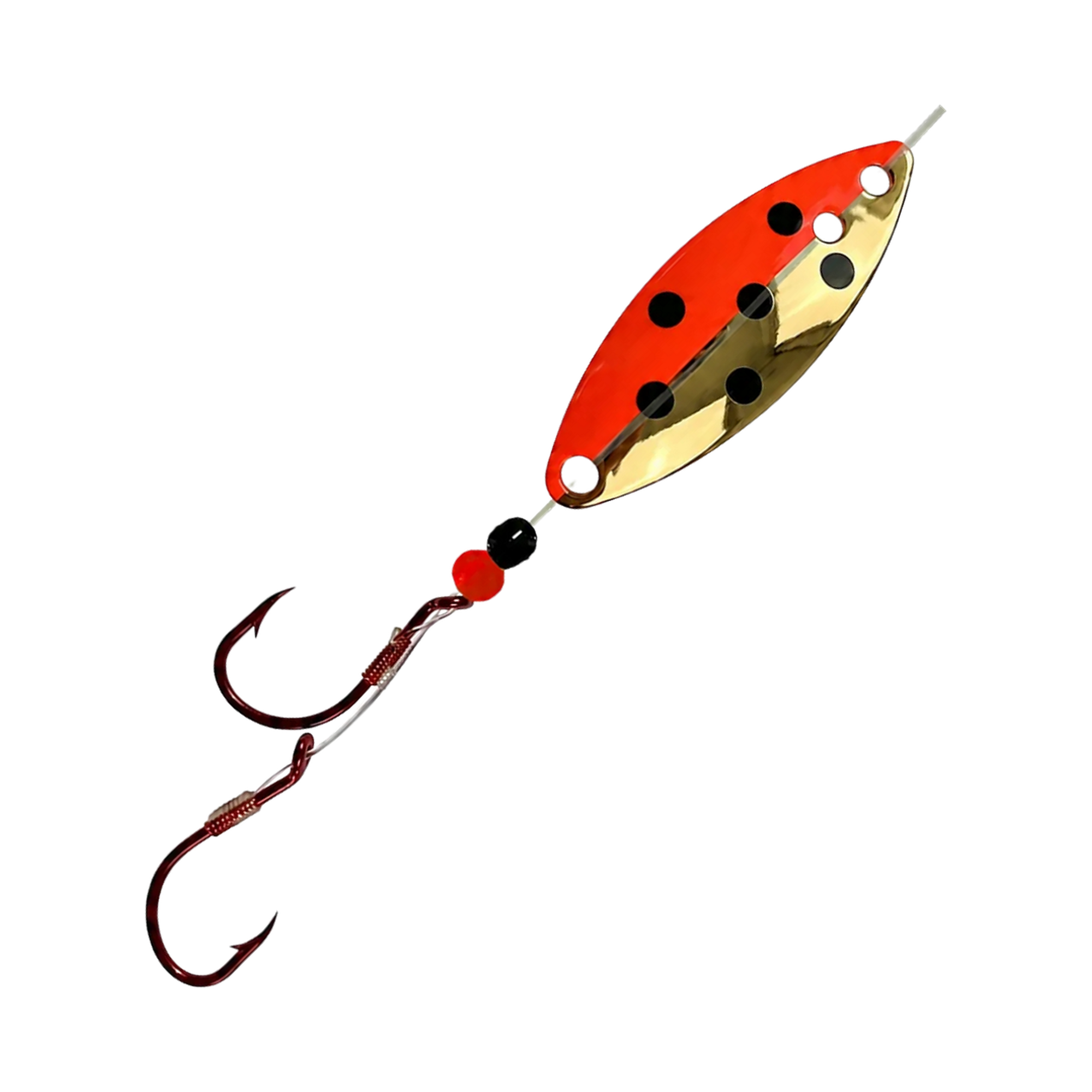 X-Pex Orange Gold w/ Blk Dot 45 degree transparent product image